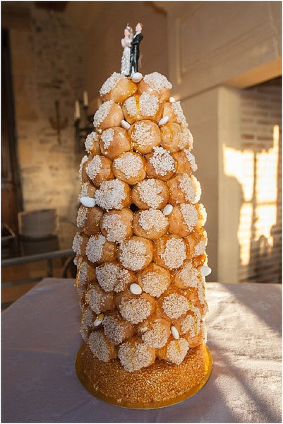 French Wedding Croquembouche Cake with Almonds