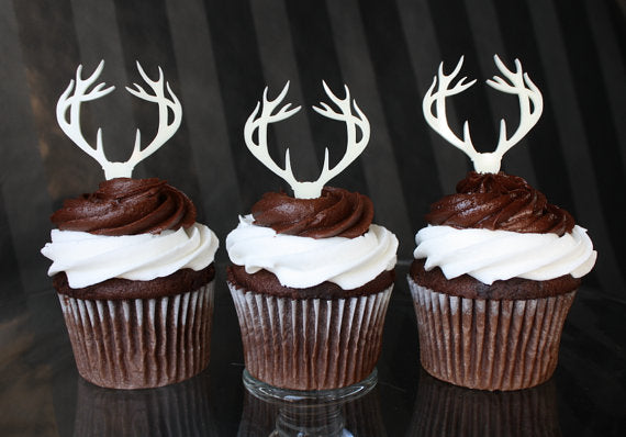 Deer Antler Chocolate Cupcakes