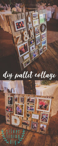 DIY Photo Collage on a Pallet Frame
