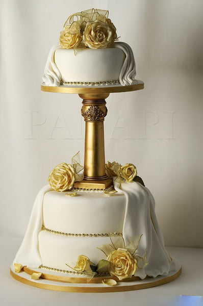 Gold wedding cakes on pinterest