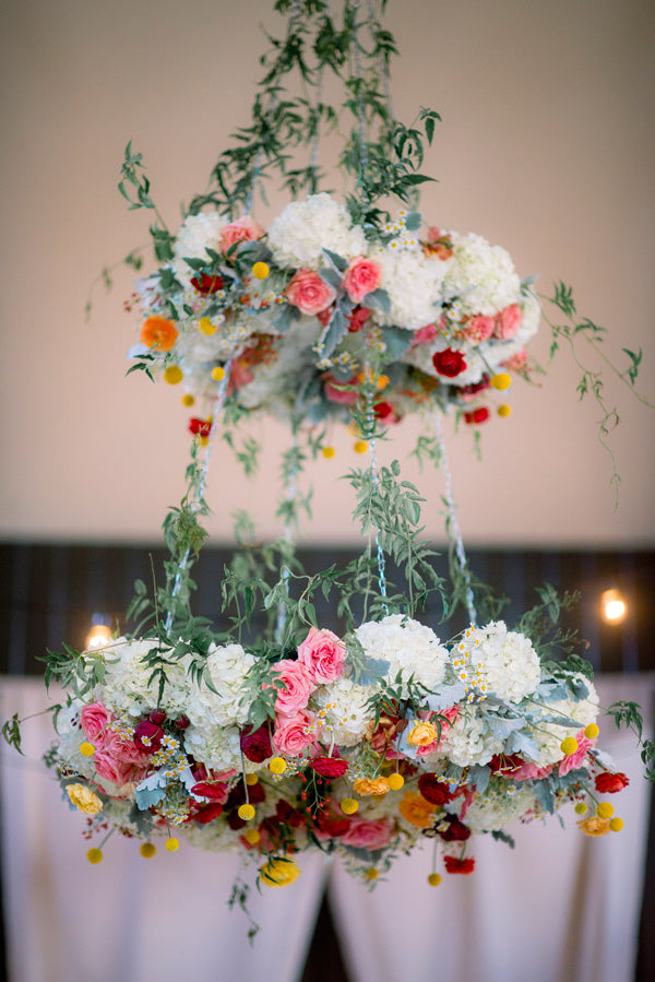 Spring Flower Wedding Chandelier