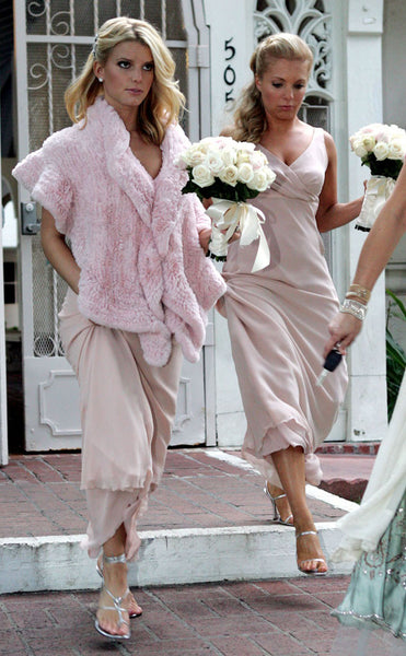 Pretty in Pink Jessica Simpson's Bridesmaid Dress