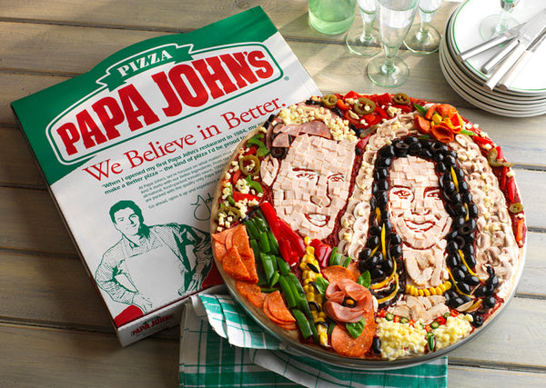 Papa Johns Bride and Groom Pizza Pies