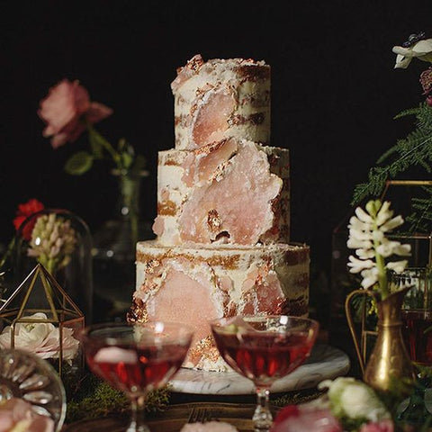 Pink Geode Cake