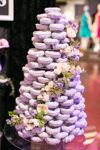 Purple Lavender Donut Wedding Cake
