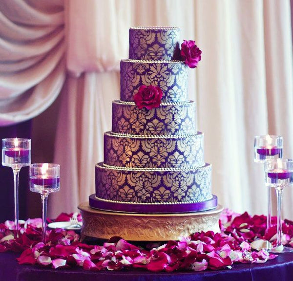 Detailed Purple Wedding Cake