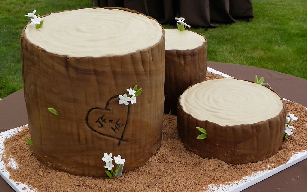 The Ultimate Rustic Log Wedding Cake