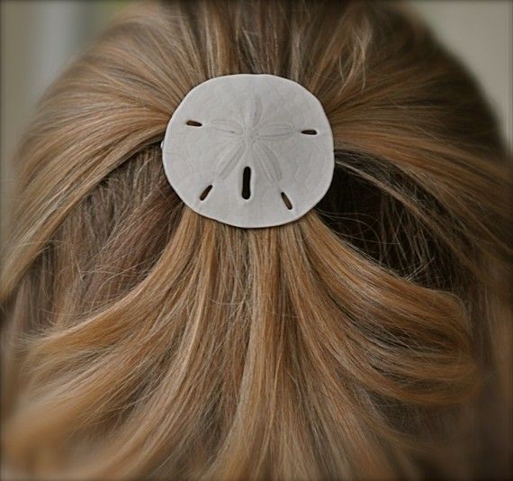 Sand Dollar Beach Wedding Hair Accessory