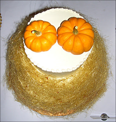 Spun Sugar Pumpkin Wedding Cake