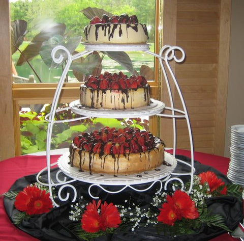 3-Tier Strawberry Cheesecake Wedding Cake