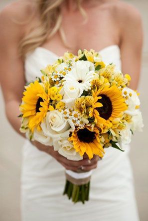 Sunflower Wedding Bridal Bouquet
