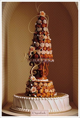 Tiered French Wedding Croquembouche Cake