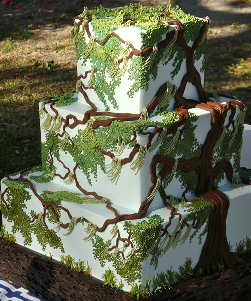 Rustic Tree Inspired Wedding Cake