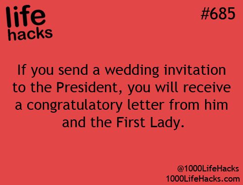 Wedding Congratulation Letter from the First Lady