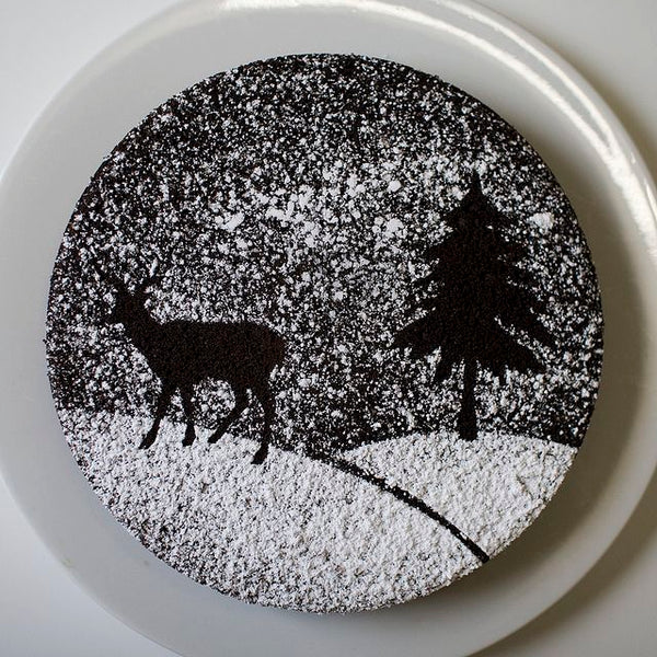 Winter Powered Sugar Stencil