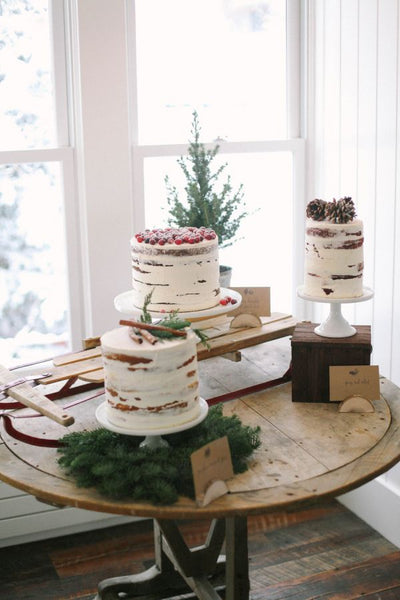 Winter Wedding Cake Display