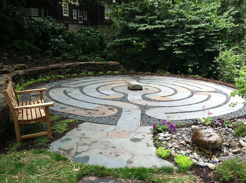 Chelsea Labyrinth Design - Garden Template - Flagstones & Gravel - Maryland Home