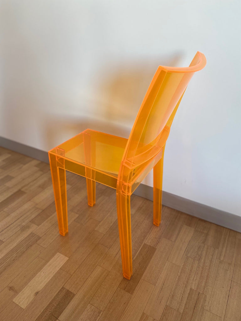 orange plastic chairs