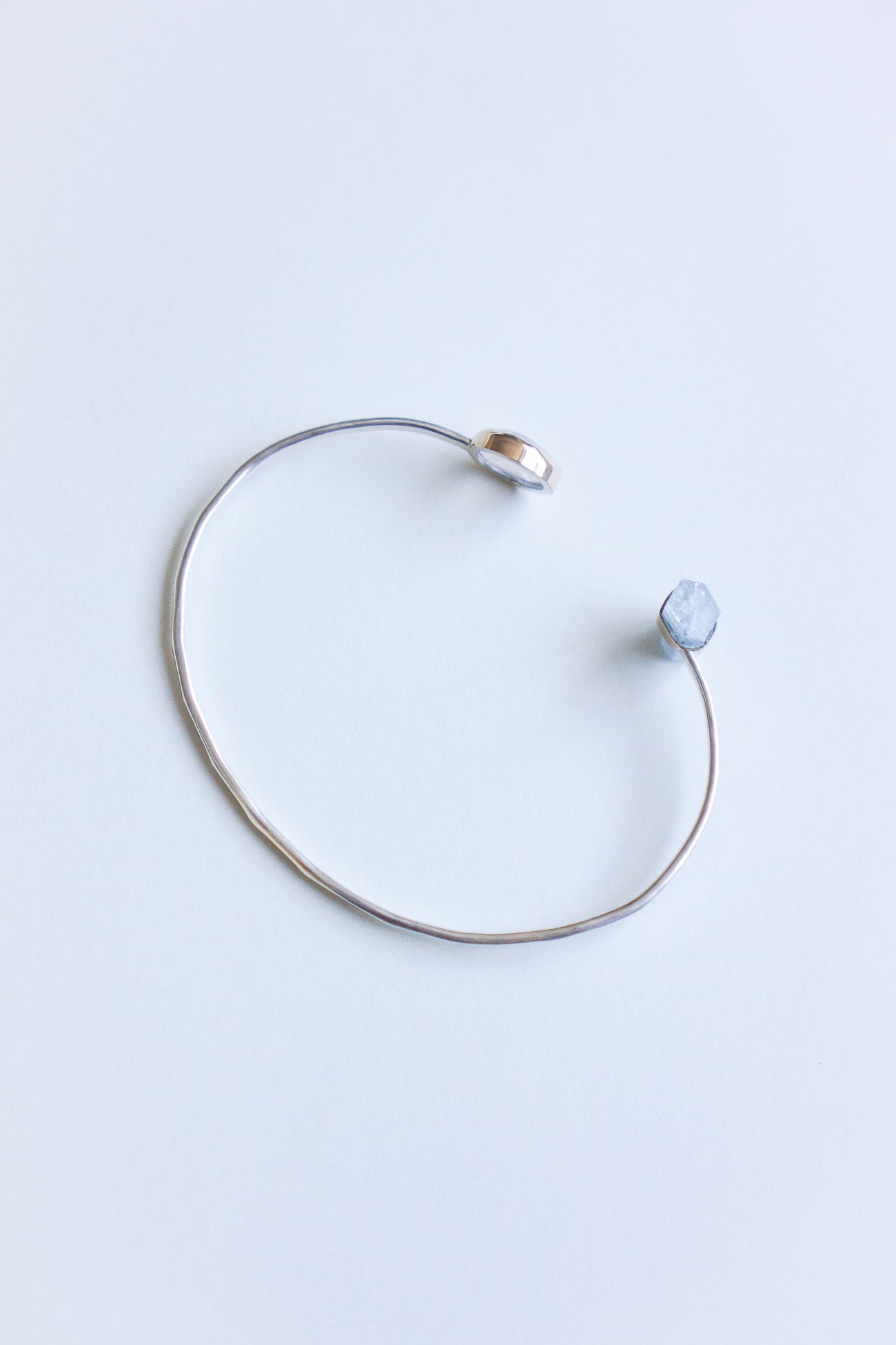 Melissa Joy Manning 14K Gold & Sterling Silver Aqua Crystal & Moonstone Bracelet