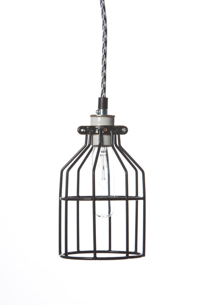 black cage pendant light