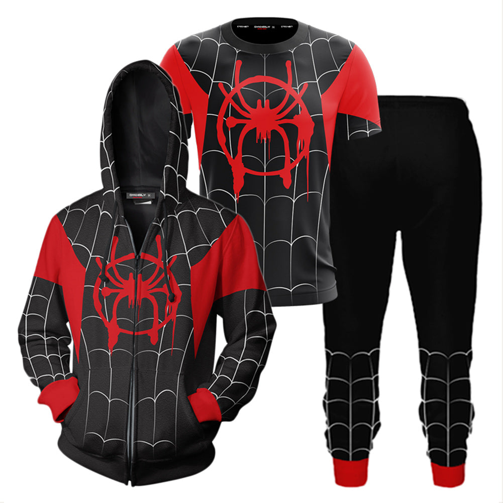 Black Spiderman Far From Home Suit Hoodie T Shirt Pants Fandombuy