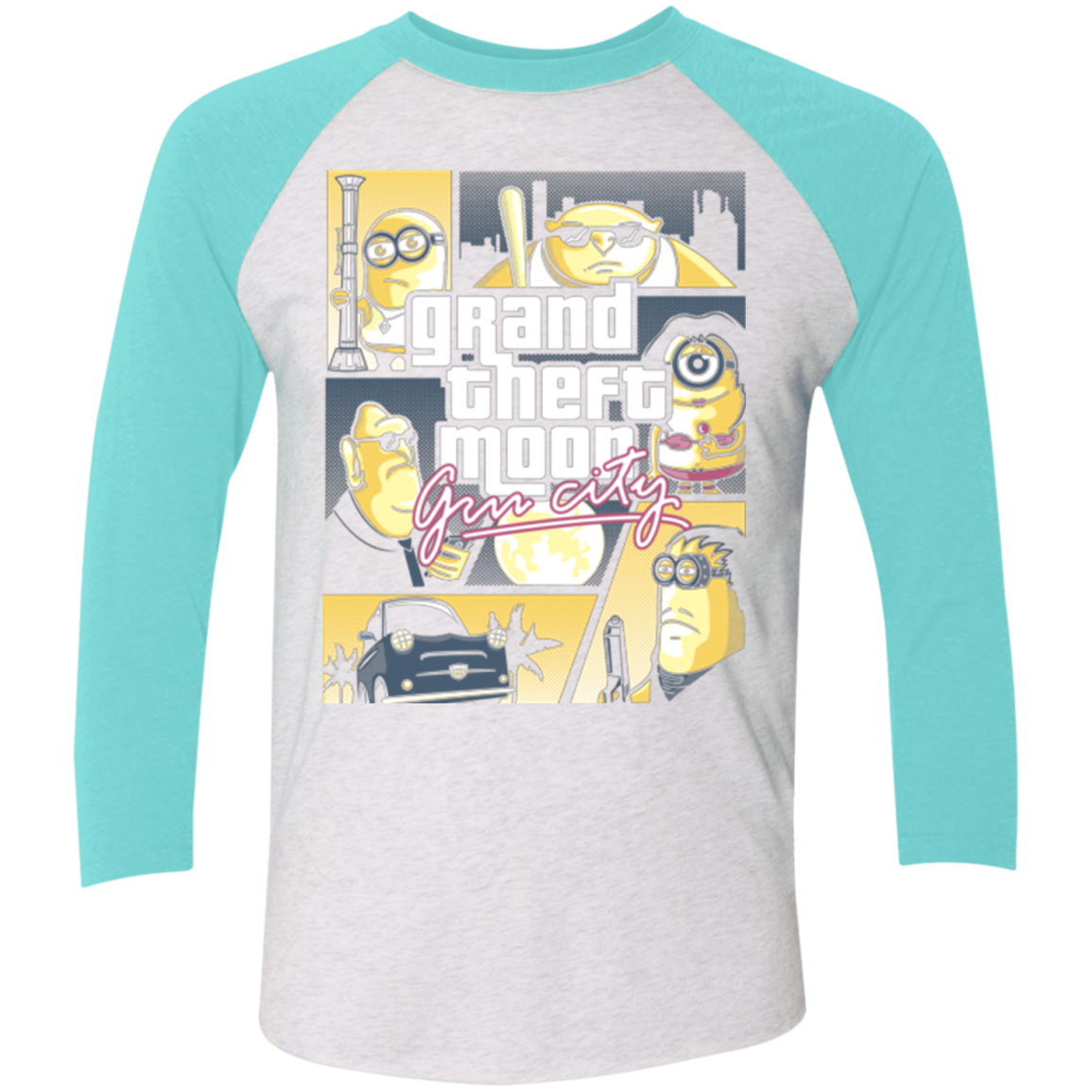Grand theft moon Men's Triblend 3/4 Sleeve