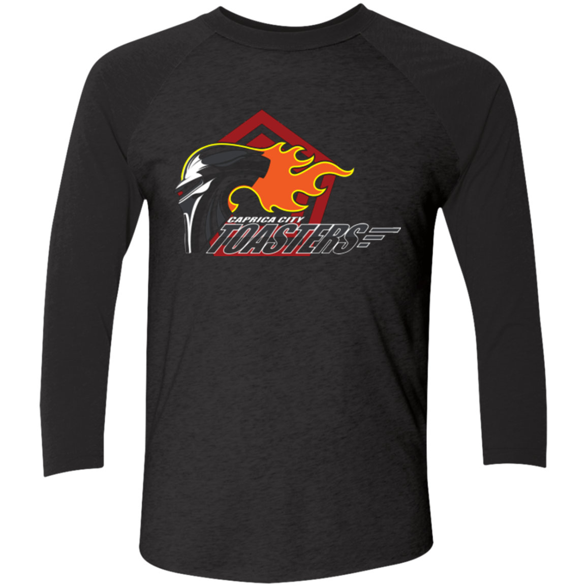 Caprica City Toasters Men's Triblend 3/4 Sleeve