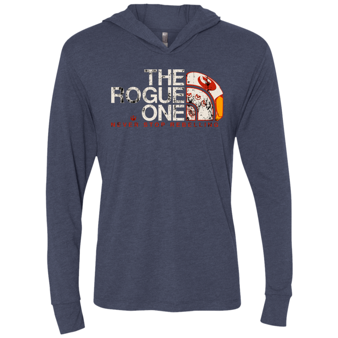 Rogue North Face Triblend Long Sleeve Hoodie Tee