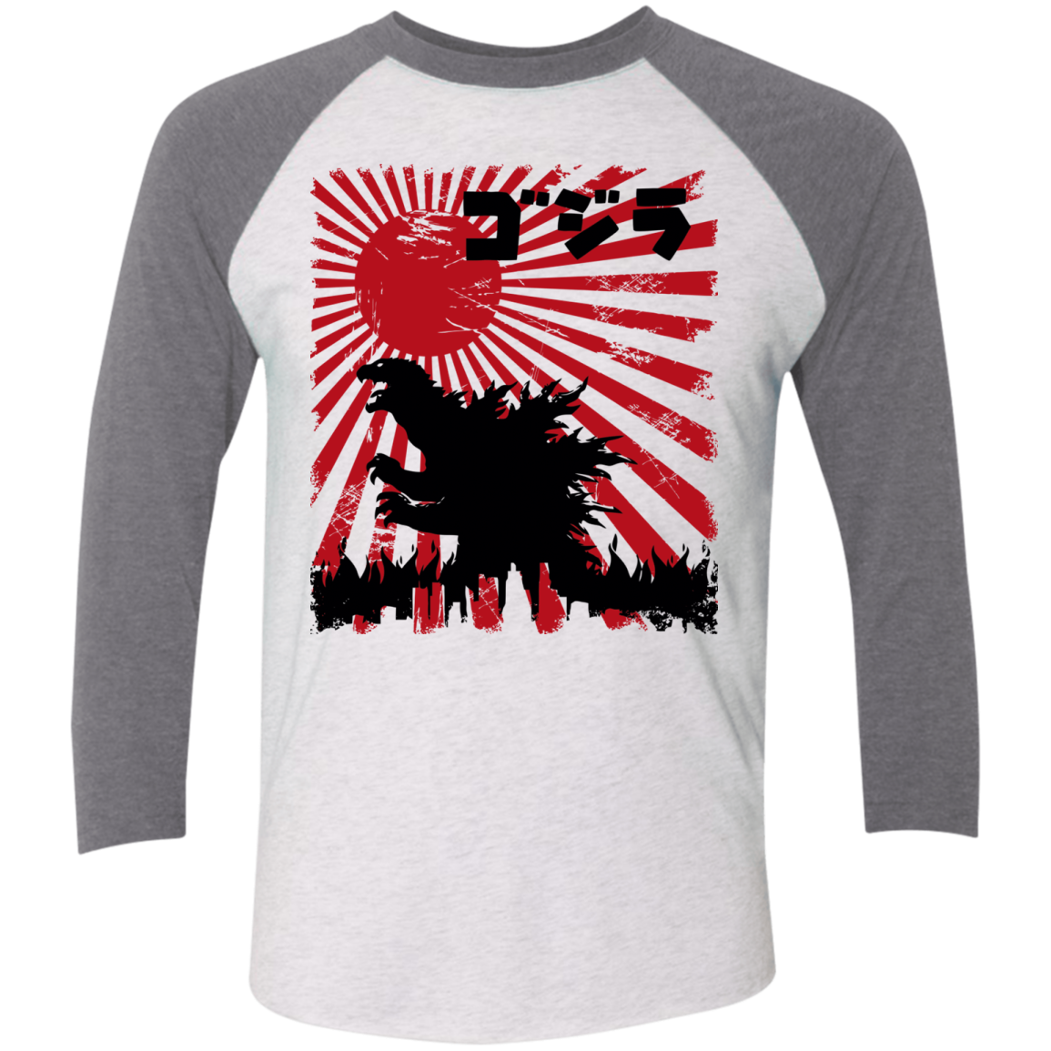 King Kaiju Men's Triblend 3/4 Sleeve