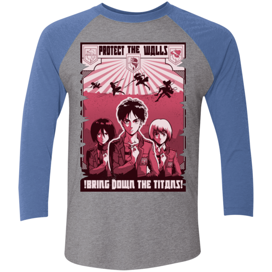 Protect the Walls Men's Triblend 3/4 Sleeve