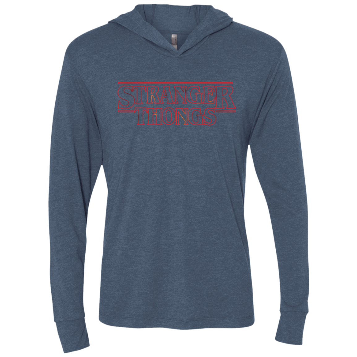 Stranger Thongs Triblend Long Sleeve Hoodie Tee