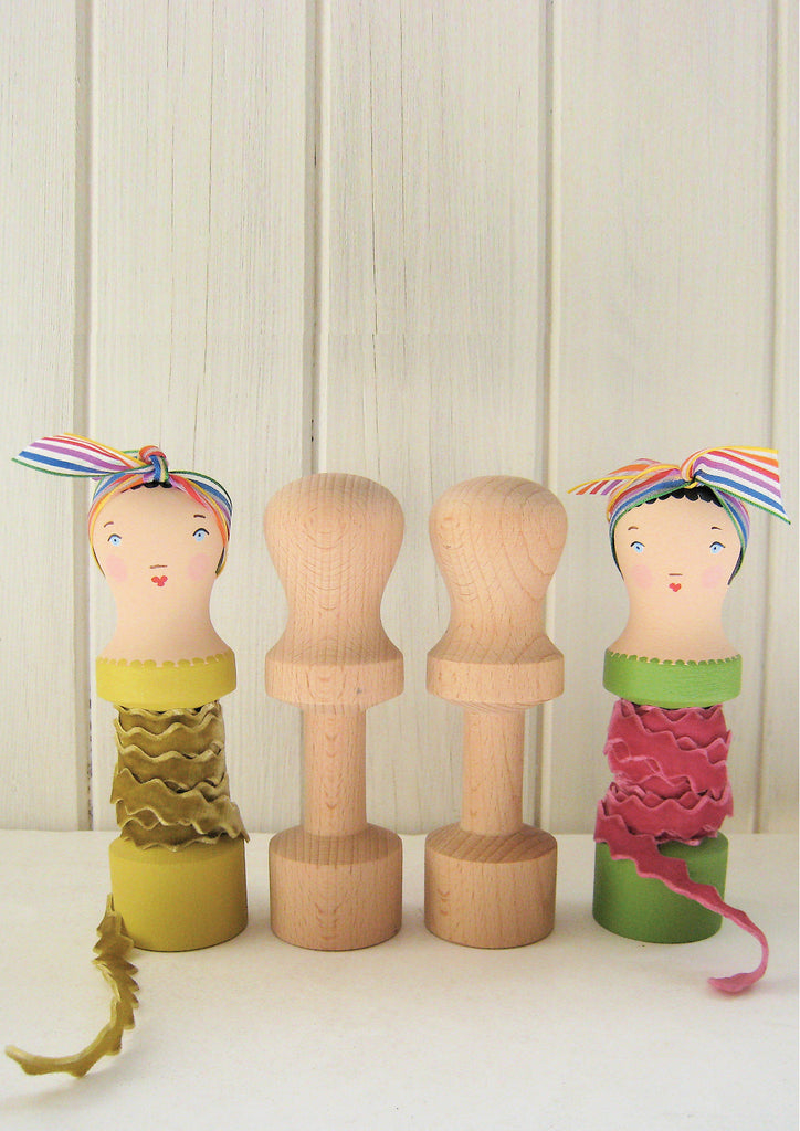 Wooden Doll Bobbins