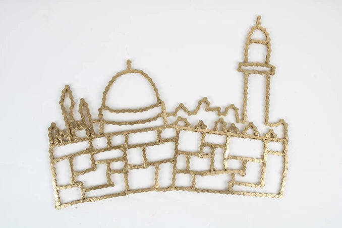 Jerusalem of gold wall art sculpture