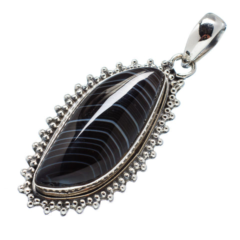 Black Banded Agate Pendant