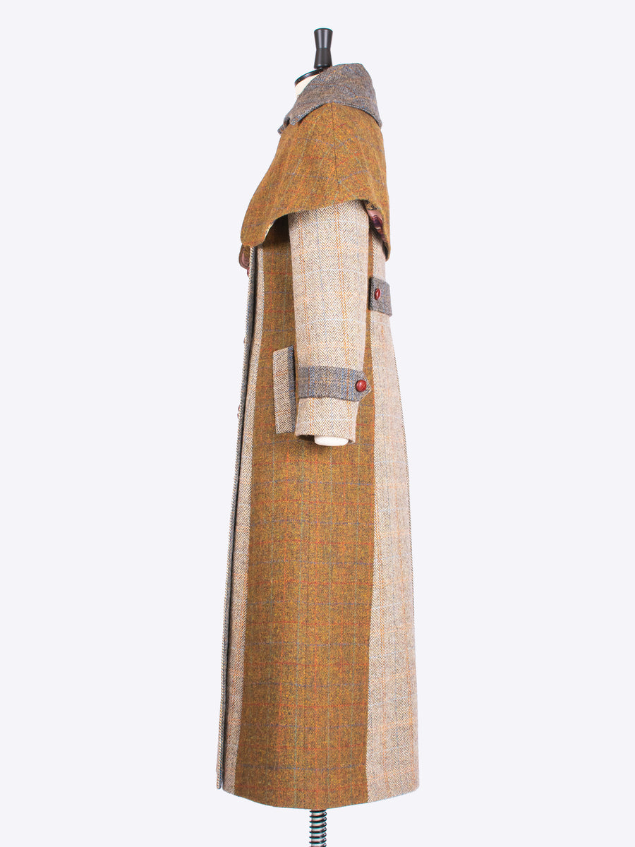 British fashion label - Harris Tweed heritage style ladies shooting coat