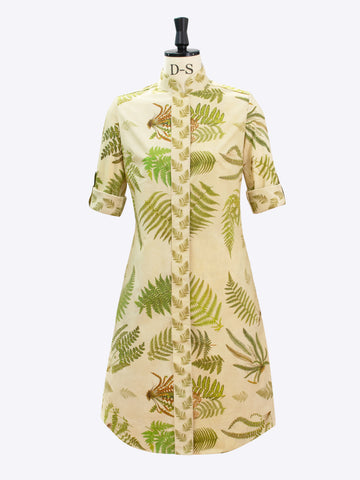 fern print - fern fabric - fern design - fern dress - holiday dress - plus size - day dress - slow fashion label - timeless elegance