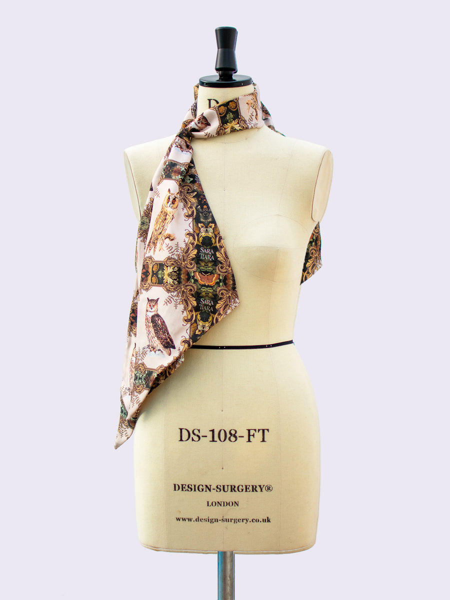 luxurious accessory - printed silk scarf