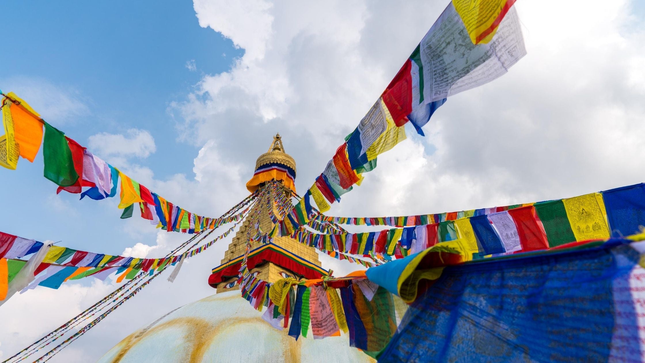 Surya Australia Tibetan Prayer Flags in Nepal Boudhnath Stupa