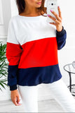 Weststylish Round Neck Color Stitching T-Shirt