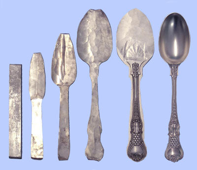 How we make a Coburg pattern silver spoon by hand