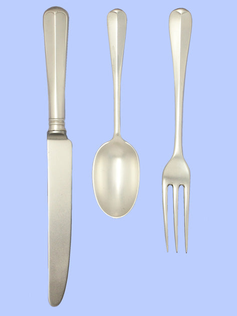 New Hand-Forged Silver Flatware - Rat Tail Pattern