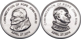 Double Sided St John Paul II / St John XXIII Medal (Sterling Silver)