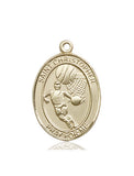 Image of St. Christopher/Basketball Medal (14kt Gold)