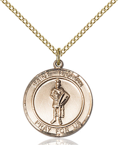 St. Florian Pendant (14 Karat Gold Filled) - Catholic Shopping .com