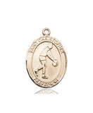 Image of St. Christopher/Basketball Medal (14kt Gold)