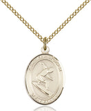 Image of St. Christopher/Surfing Pendant (Gold Filled)