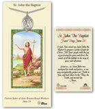 Image of St. John the Baptist Pewter Prayer Card