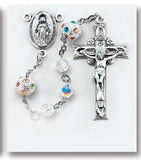 Aurora Swarovski Crystal Sterling Rosary