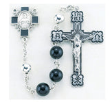 Round Onyx Sterling Rosary