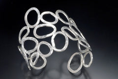 Recycled sterling silver cuff bracelet